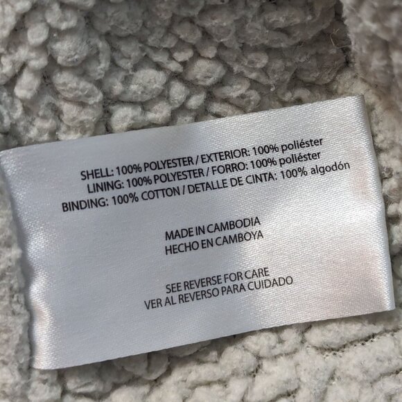 Orvis 1/4 Zip Sherpa Lined Sweater Men's Medium Blue Long Sleeve High Neck - Picture 6 of 6